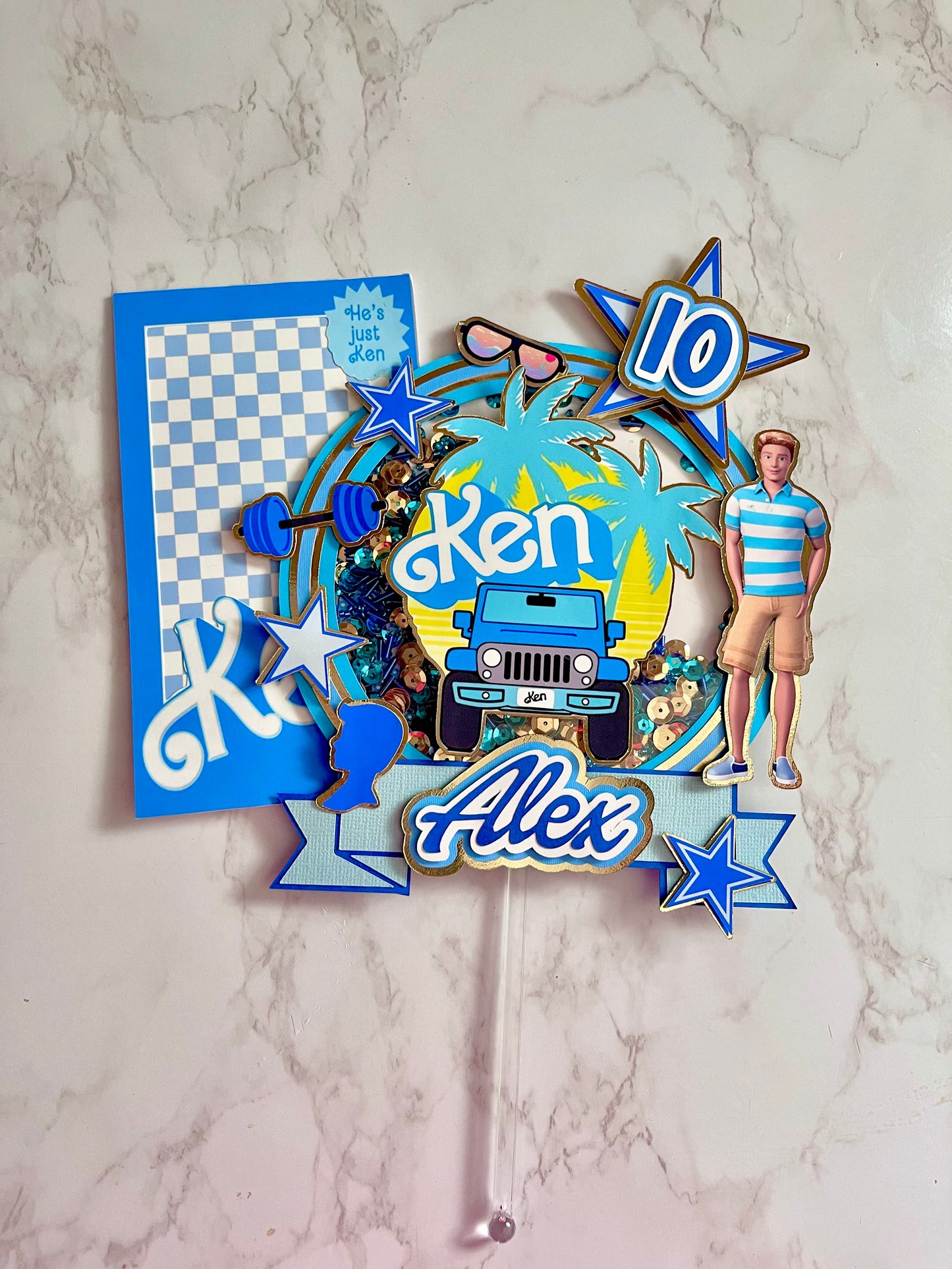 Ken Cake Topper Shaker