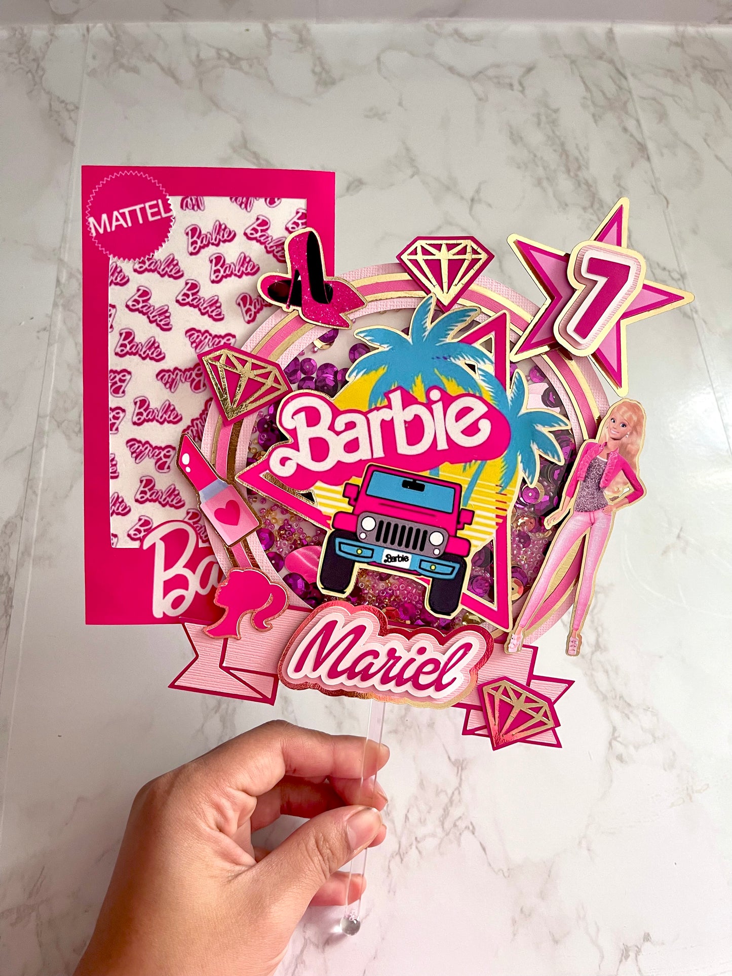 Barbie Cake Topper Shaker
