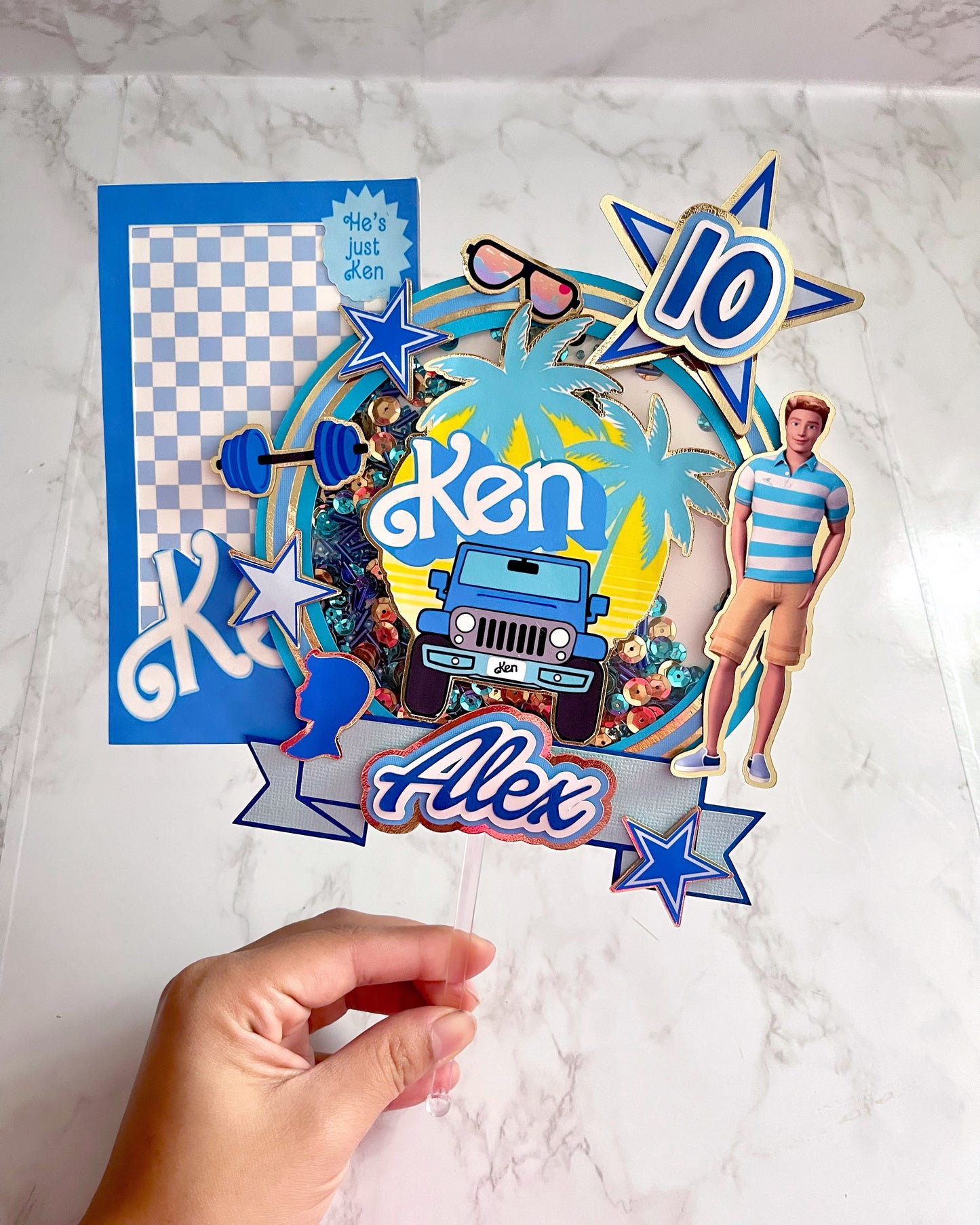 Ken Cake Topper Shaker