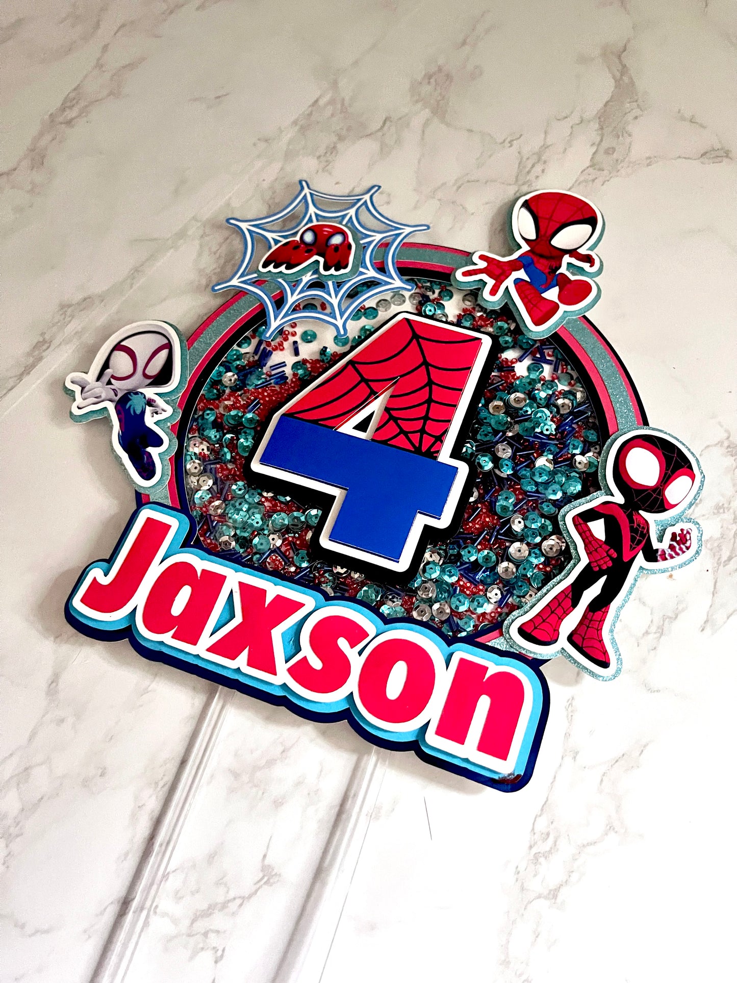 Spidey Cake Topper Shaker