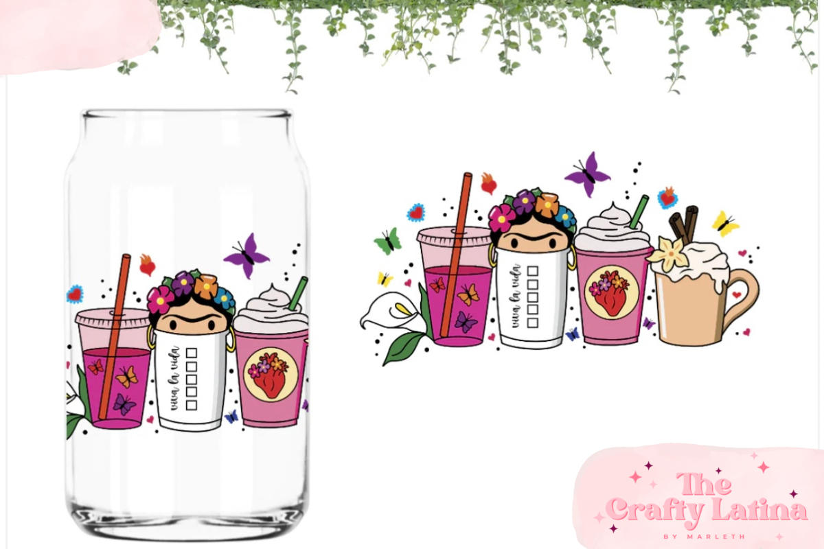 Frida Coffee 16oz Glass Cup