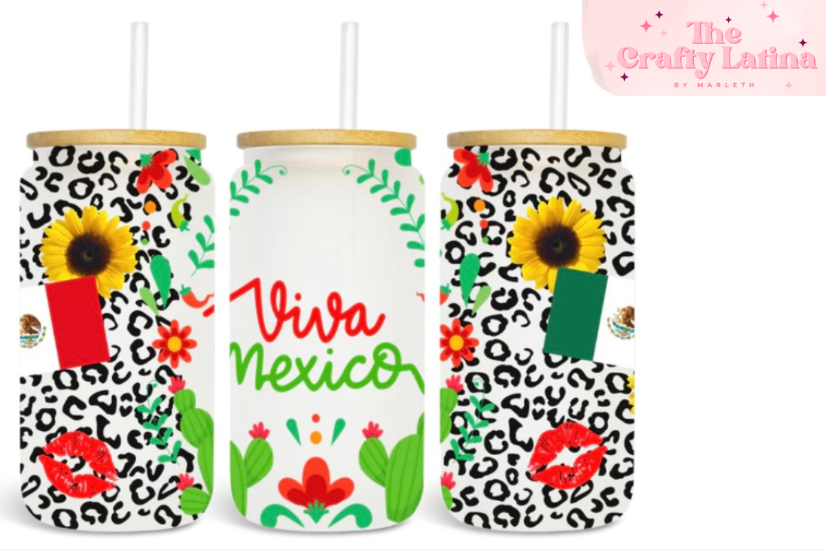 Viva Mexico 16oz Glass Cup