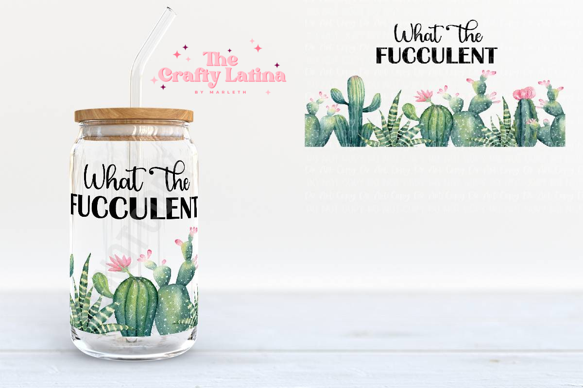 Fucculent 16oz Glass Cup
