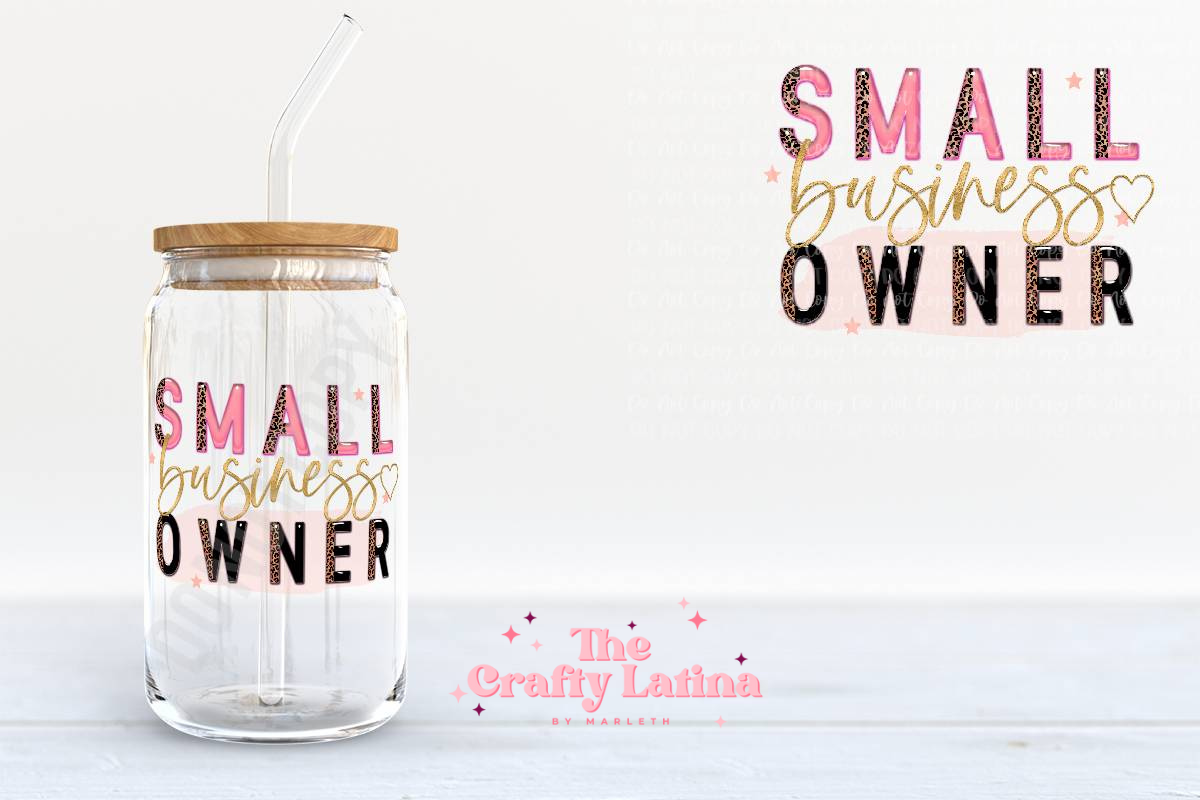 Small Business Owner 16oz Glass Cup