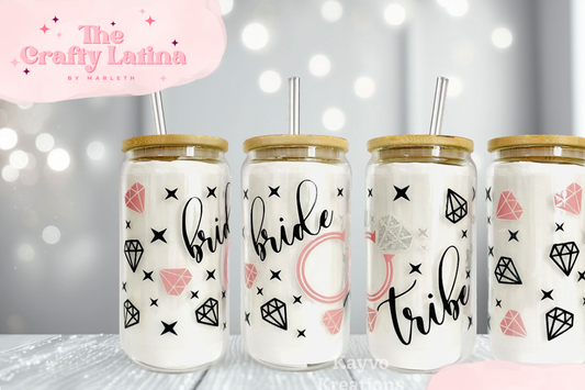 Bride Tribe 16oz Glass Cup