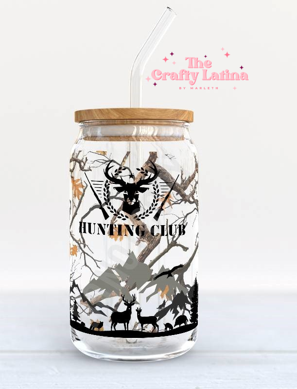 Hunting Club 16oz Glass Cup